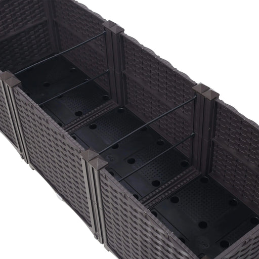 Deep Raised Garden Bed Plastic Planter Boxes for Vegetables Flowers Herbs and Succulents,Self-Watering Planter Box Raised Bed to Grow Flowers, Herbs & Vegetables, 47.2' L X 15.7' D X 14.7' H Default -DTYStore