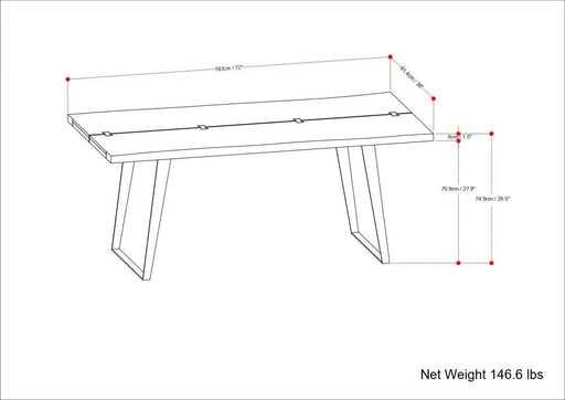 Delta Dining Table in Natural Default -DTYStore