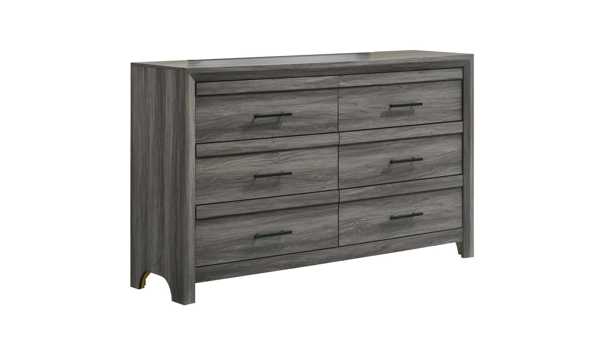 Denver Modern Style 4 Pc Queen Bedroom Set Made with Wood in Gray Default -DTYStore