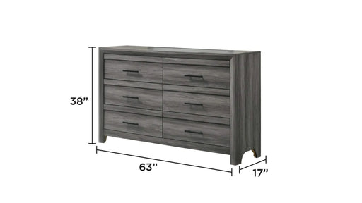 Denver Modern Style 4 Pc Queen Bedroom Set Made with Wood in Gray Default -DTYStore