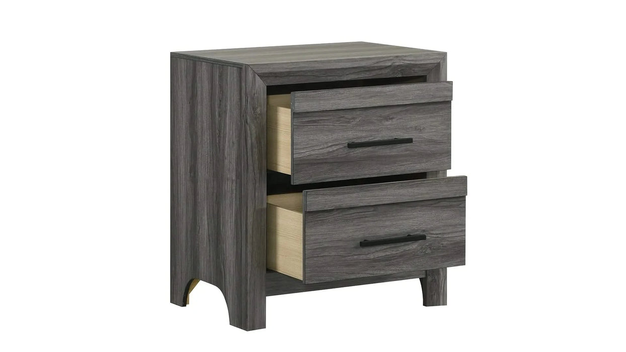 Denver Modern Style 4 Pc Queen Bedroom Set Made with Wood in Gray Default -DTYStore