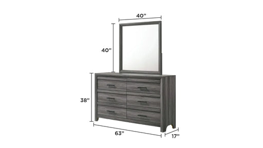 Denver Modern Style 4 Pc Queen Bedroom Set Made with Wood in Gray Default -DTYStore