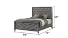 Denver Modern Style 5 Pc Full Bedroom Set Made with Wood in Gray (NJ IVENTORY) Default -DTYStore