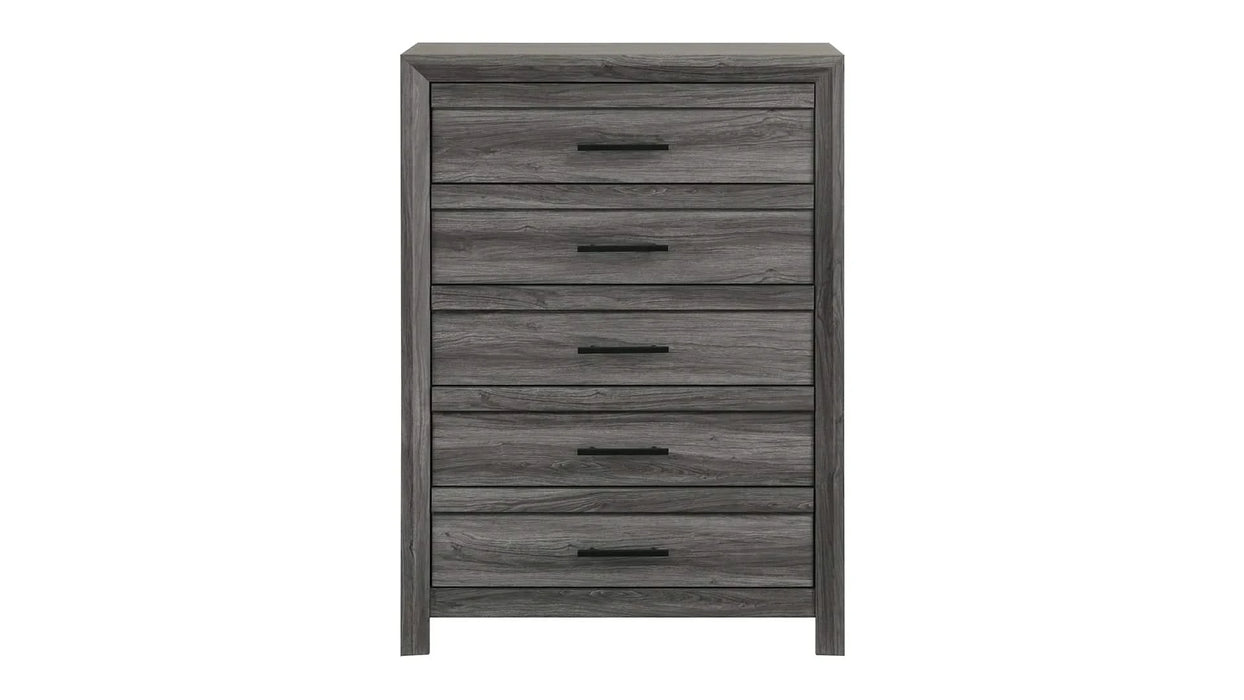 Denver Modern Style 5 Pc Full Bedroom Set Made with Wood in Gray (NJ IVENTORY) Default -DTYStore