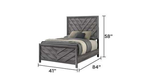 Denver Modern Style 5 Pc Twin Bedroom Set Made with Wood in Gray Default -DTYStore