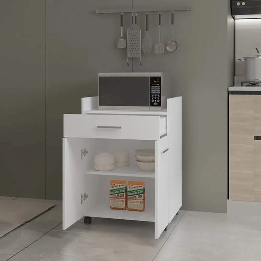 Derry Coffee Cart, Living Room, White Default -DTYStore