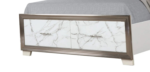 Desire King 5-Piece Bedroom Set – LED Upholstered Bed, Marble-Fronted Storage Units, and Metallic Accents for a Complete and Luxurious Bedroom Makeover Default -DTYStore