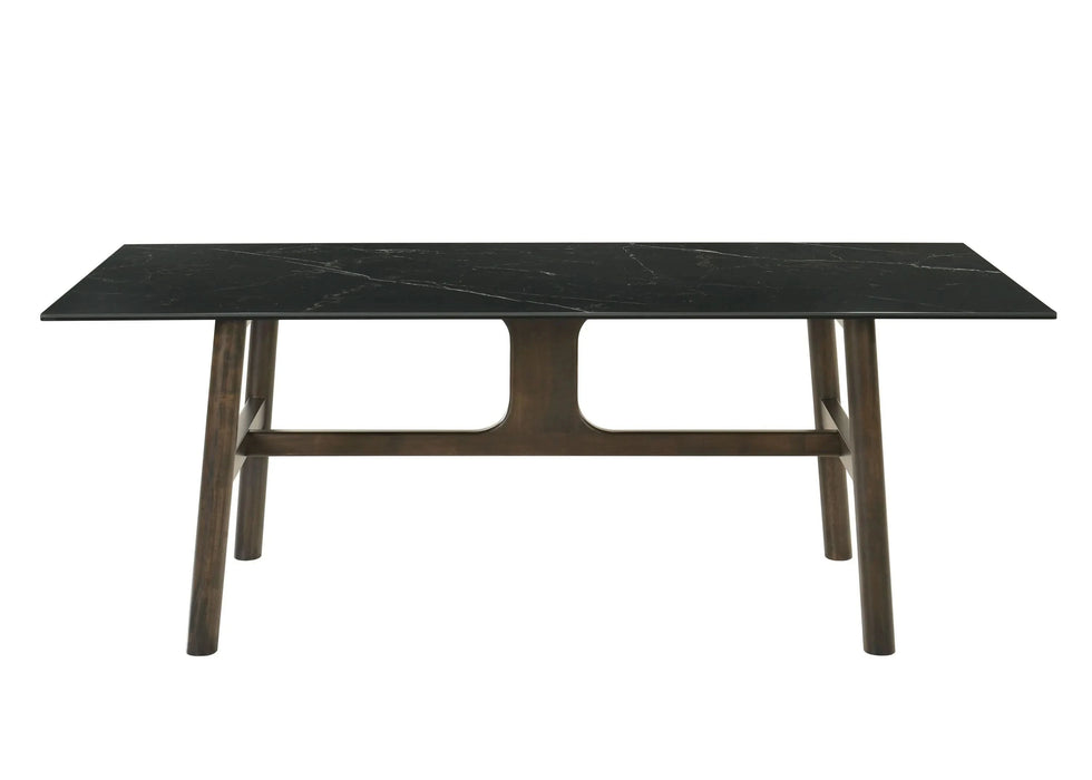 Destin Ceramic & Walnut Finish Dining Table Default -DTYStore