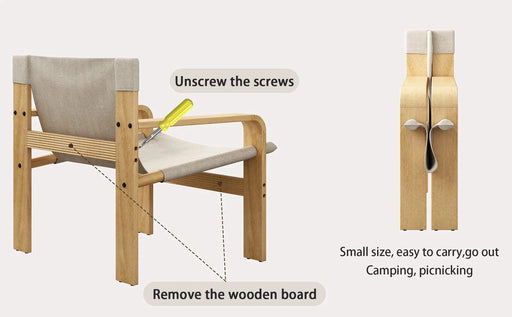 Detachable and washable Oak Accent Chair Wide Armrest Mid-Century Lounge Chair Linen Fabric Armchair & Solid Wood Frame for Living Room, Bedroom, Balcony, (White) Default -DTYStore