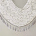 Diamond Sheer Embroidered Waterfall Valance White/Grey 38x46' Default -DTYStore