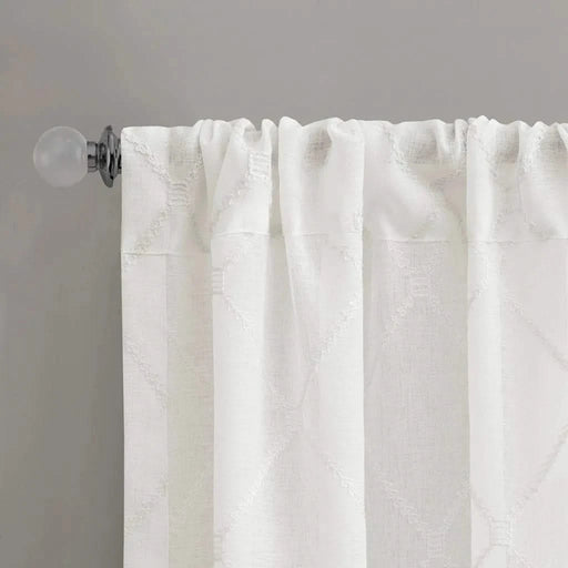 Diamond Sheer Window Curtain Panel(Only 1 Pc Panel) Default -DTYStore
