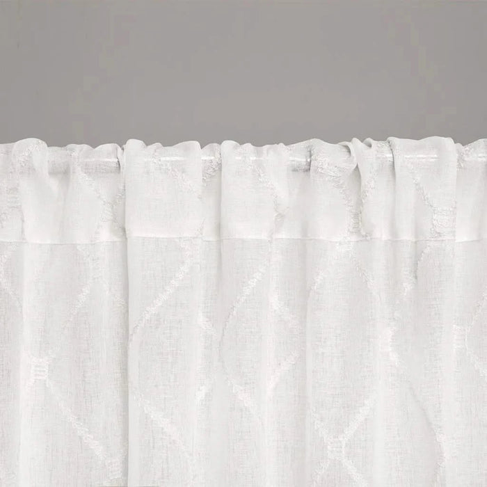 Diamond Sheer Window Curtain Panel(Only 1 Pc Panel) Default -DTYStore