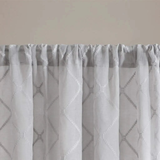 Diamond Sheer Window Curtain Panel(Only 1 Pc Panel) Default -DTYStore