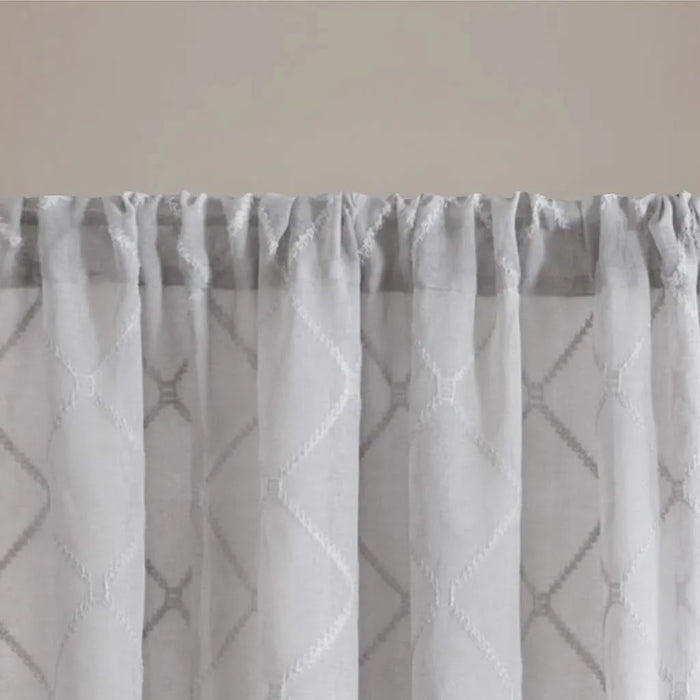 Diamond Sheer Window Curtain Panel(Only 1 Pc Panel) Default -DTYStore
