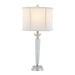 Diamond Torch 25.75' Contemporary Crystal Table Lamp in Clear K9 Crystal with Off-White Linen Shade and Polished Nickel Accents from Grandview Gallery by LumiSource - Set of 2 Default -DTYStore