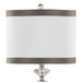 Diamond Torch 25.75' Crystal Contemporary Table Lamp in Clear K9 Crystal, Off-White Linen Shade with Dark Grey Trim and Polished Nickel Accents from Grandview Gallery by LumiSource - Set of 2 Default -DTYStore