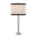 Diamond Torch 25.75' Crystal Contemporary Table Lamp in Clear K9 Crystal, Off-White Linen Shade with Dark Grey Trim and Polished Nickel Accents from Grandview Gallery by LumiSource - Set of 2 Default -DTYStore