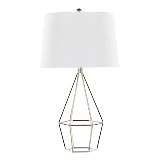 Diana 29' Contemporary Metal Table Lamp in Polished Nickel with Black Satin Shade from Grandview Gallery by LumiSource - Set of 2 Default -DTYStore