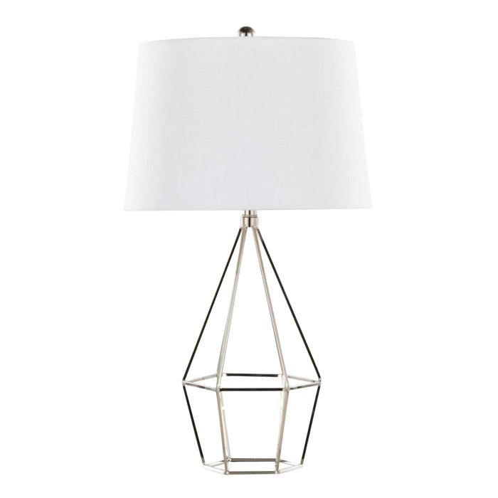 Diana 29' Contemporary Metal Table Lamp in Polished Nickel with Black Satin Shade from Grandview Gallery by LumiSource - Set of 2 Default -DTYStore