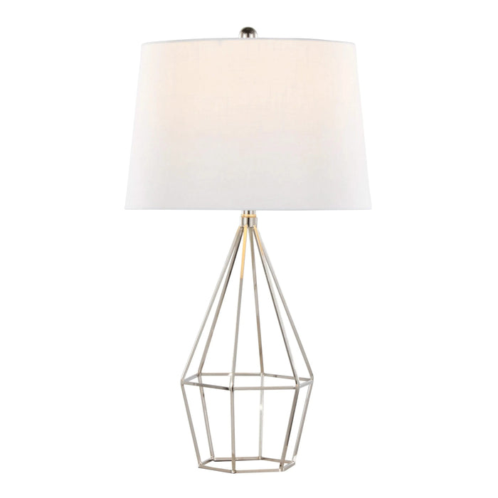 Diana 29' Contemporary Metal Table Lamp in Polished Nickel with Black Satin Shade from Grandview Gallery by LumiSource - Set of 2 Default -DTYStore