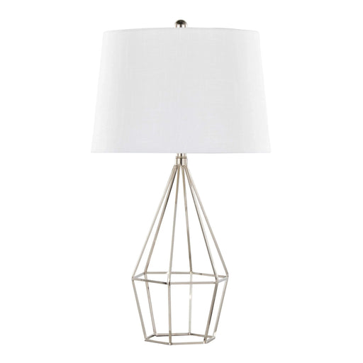 Diana 29' Contemporary Metal Table Lamp in Polished Nickel with Black Satin Shade from Grandview Gallery by LumiSource - Set of 2 Default -DTYStore