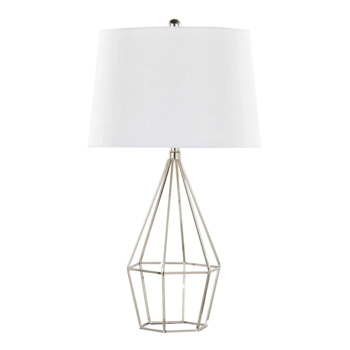 Diana 29' Contemporary Metal Table Lamp in Polished Nickel with Black Satin Shade from Grandview Gallery by LumiSource - Set of 2 Default -DTYStore