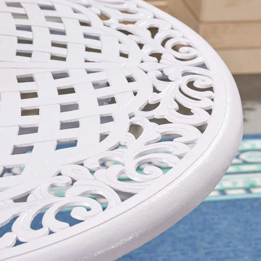 Dieter 4 - Person Metal Patio Dining Set with Round Table Default -DTYStore