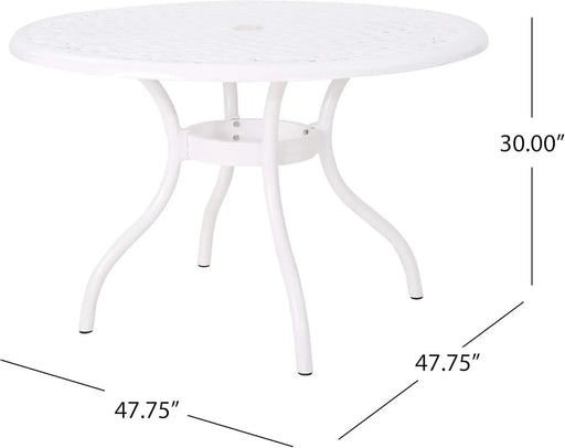 Dieter 4 - Person Metal Patio Dining Set with Round Table Default -DTYStore