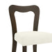 Dining Chair Without Arm(dark brown+beige) Set of 2 Default -DTYStore