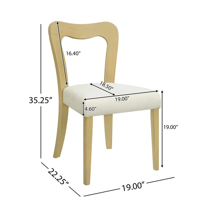 Dining Chair Without Arm(light ash+beige) Set of 2 Default -DTYStore