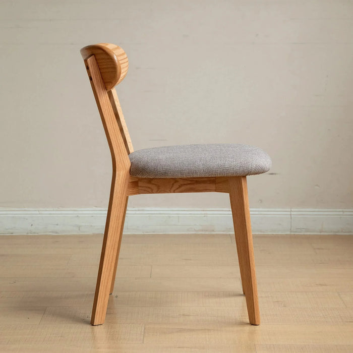 Dining Chair Wooden FAS Grade Oak Natural Wood Made in North America 100% Dirt-free Wood Chair Solid Chair Table Chair Wooden Living Room Chair Simple And Natural 47.5 * 55.5 * 78cm Default -DTYStore