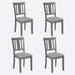 Dining Chairs Only, Wooden Dining Chairs Set of 4, Kitchen Chair with Padded Seat, Upholstered Side Chair for Dining Room, Living Room, Gray Default -DTYStore