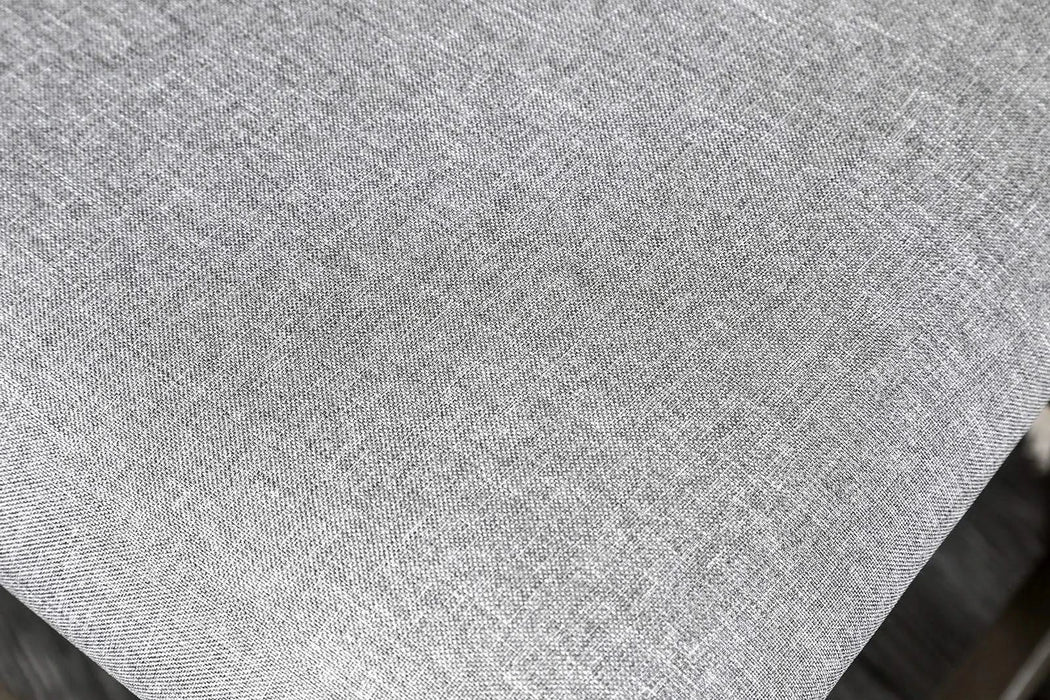 Dining Room 7pc Counter Height Dining Set Gray Counter Height Table 6x Chairs Padded Fabric Cushion Default -DTYStore