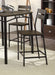 Dining Room Industrial Style Antique Brown 5pc Dining Set Counter Height Table 4x High Chairs Metal Default -DTYStore