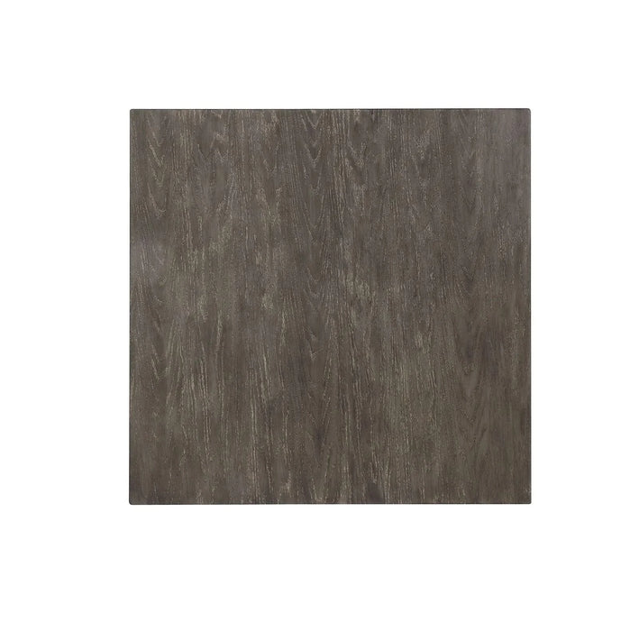 Dining Room Rustic Style Antique White 5pc Dining Set Counter Height Table w Shelf Unique High Chairs Furniture Default -DTYStore