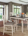 Dining Room Rustic Style Antique White 5pc Dining Set Counter Height Table w Shelf Unique High Chairs Furniture Default -DTYStore