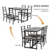 Dining Table Set for 4, 5 pieces Farmhouse Dinette Set with 4 chairs, Mid-Century Modern Dining Table and Chairs Set for Kitchen, Dining Room Default -DTYStore