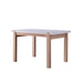 Dining Table Solid Wood Four Leg Posts Two Tone Color Thick Sturdy Hollow Core Construction Table Top Default -DTYStore