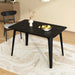 Dining Table Solid Wood Legs, Black Default -DTYStore