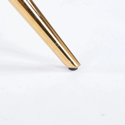 Dining Table with chrome metal leg and tempered glass,Modern Space Saving Kitchen Table for Living Room,chrome color metal legs Default -DTYStore