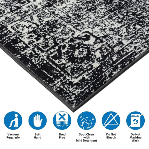 Distressed Vintage Persian Woven Area Rug Default -DTYStore