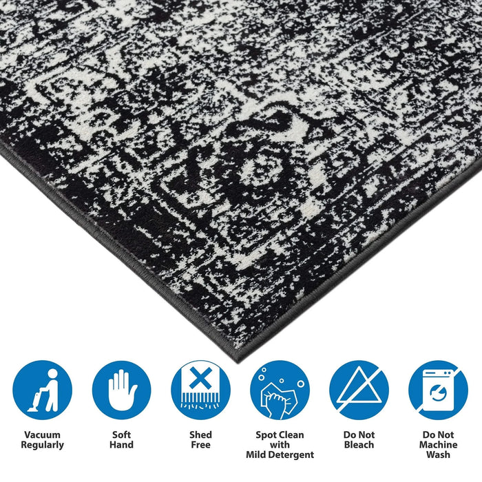 Distressed Vintage Persian Woven Area Rug Default -DTYStore