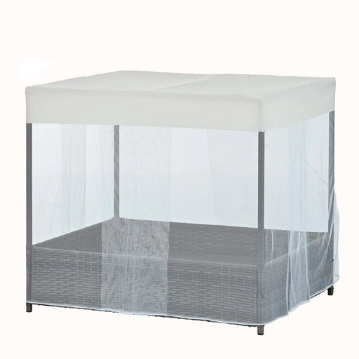 Dog Bed, Pet Bed, Pet Enclosures, Pet Outdoor Furniture, Pet Patio Furniture, Seasonal PE Wicker Pet Furniture, Dog Bed With Curtain Default -DTYStore