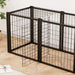 Dog Crate 47.2' Dog Kennel for Small Medium Dogs, Puppy Dog Playpen with Top, Pet Cage, Indoor, Black.47.2'L x 22'W x 24'H. Default -DTYStore