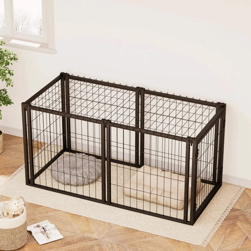 Dog Crate 47.2' Dog Kennel for Small Medium Dogs, Puppy Dog Playpen with Top, Pet Cage, Indoor, Black.47.2'L x 22'W x 24'H. Default -DTYStore