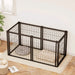 Dog Crate 47.2' Dog Kennel for Small Medium Dogs, Puppy Dog Playpen with Top, Pet Cage, Indoor, Black.47.2'L x 22'W x 24'H. Default -DTYStore