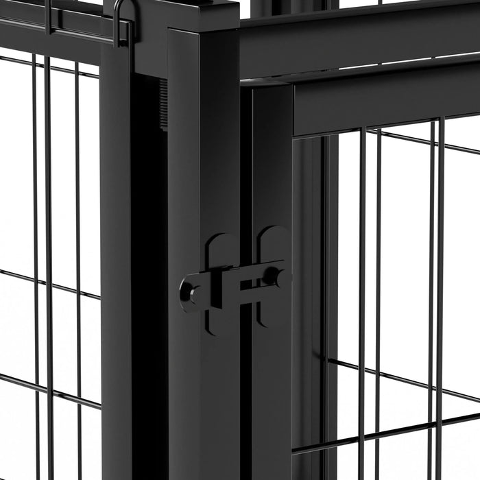 Dog Crate 47.2' Dog Kennel for Small Medium Dogs, Puppy Dog Playpen with Top, Pet Cage, Indoor, Black.47.2'L x 22'W x 24'H. Default -DTYStore