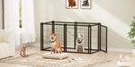 Dog Crate 47.2' Dog Kennel for Small Medium Dogs, Puppy Dog Playpen with Top, Pet Cage, Indoor, Black.47.2'L x 22'W x 24'H. Default -DTYStore
