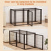 Dog Crate 47.2' Dog Kennel for Small Medium Dogs, Puppy Dog Playpen with Top, Pet Cage, Indoor, Black.47.2'L x 22'W x 24'H. Default -DTYStore