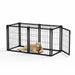 Dog Crate 47.2' Dog Kennel for Small Medium Dogs, Puppy Dog Playpen with Top, Pet Cage, Indoor, Black.47.2'L x 22'W x 24'H. Default -DTYStore